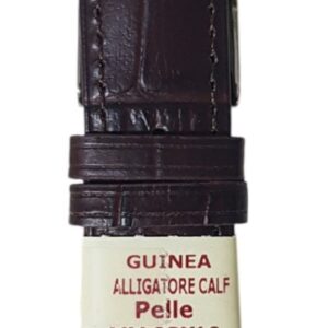 Cinturino in pelle calf alligatore guinea brt
22 x 18 mm testa di moro