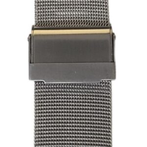 Cinturino in metallo maglia milano, leggero, chiusura clipper, con sicurezza
14 mm