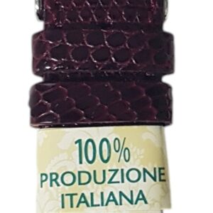 Cinturino in lucertola cucito
16 mm bordeaux