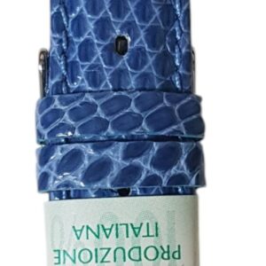 Cinturino in lucertola cucito
20 x 16 mm azzurro