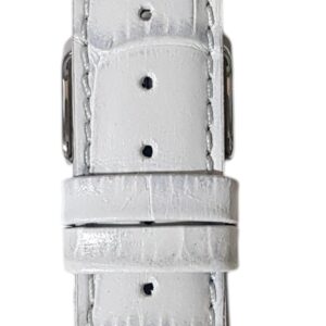 Cinturino in pelle stampata cocco, tranciato imbottito, parallelo punta lancia
20 mm grigio chiaro