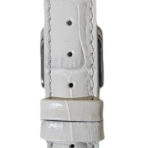 Cinturino in pelle stampata cocco, tranciato imbottito, parallelo punta lancia
14 mm grigio chiaro