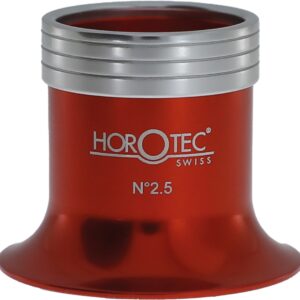 Monocoli in alluminio anodizzato rosso Horotec con ingrandimento da 2.5x