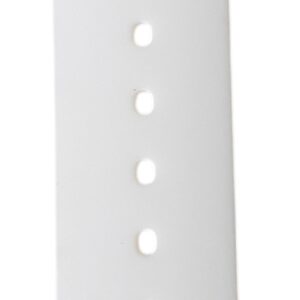 Cinturino in silicone/gomma liscio
16 mm bianco