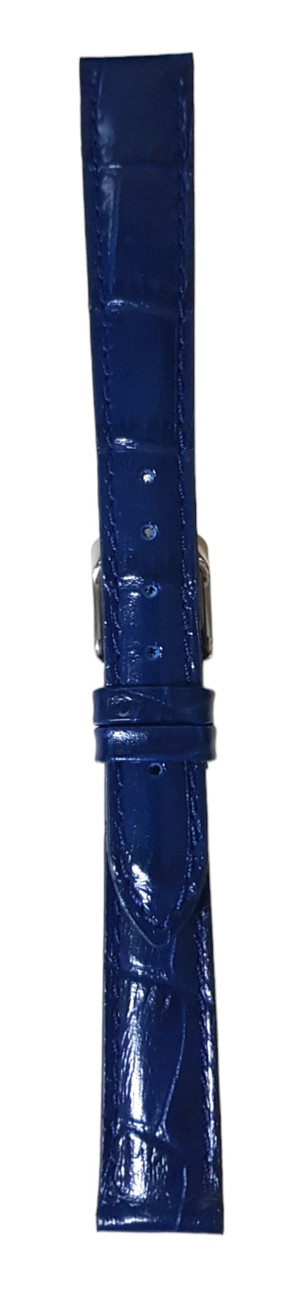 Cinturino in pelle stampata cocco, tranciato imbottito, parallelo punta lancia
10 mm blu