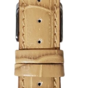Cinturino in pelle stampata cocco, tranciato imbottito, parallelo punta lancia
20 mm beige Bornabari