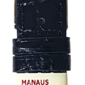 Cinturino in pelle coc&ograve; ribordato manaus cocco calf
20 mm nero