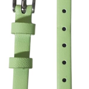 Cinturino in pelle, modello Ck, in vitello seta madras, opaco
6 mm verde chiaro