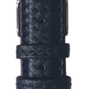 Cinturino in fibra di carbonio 18 mm nero impuntura nera