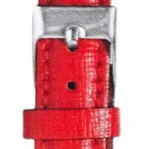 Cinturino in pelle stampa saffiano Eleganthia 16 mm rosso