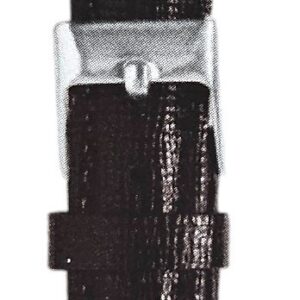 Cinturino in pelle stampa saffiano Eleganthia 18 mm nero