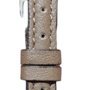 Cinturino in pelle stampa saffiano Eleganthia 18 mm tortora scuro