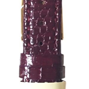 Cinturino in lucertola cucito
14 mm bordeaux
