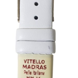 Cinturino in pelle, modello Ck, in vitello seta madras, opaco
14 mm bianco