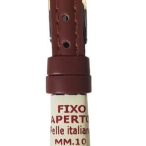 Cinturino in pelle liscio aperto fod. per anse fisse 8 mm gold