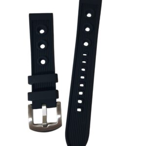 Cinturino in gomma silicone, modello Breitling, forato 22 mm nero