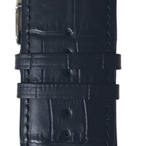 Cinturino in pelle mm 34 nero