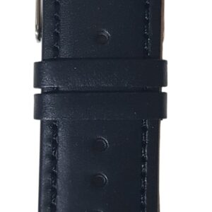 Cinturino in pelle semiribordato cuoio vacchetta
26 mm nero