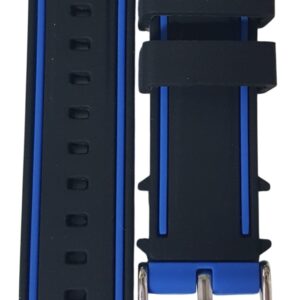 Cinturino in silicone bicolore 22mm nero/blu
