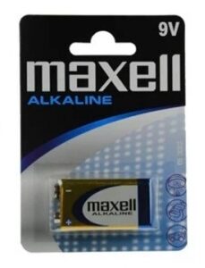 Pila 9 Volts Maxell alkalina 6LR61 (6LF22)