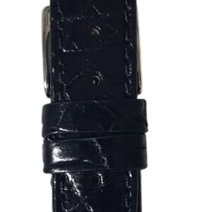 Cinturino in vero coccodrillo piatto
18x14 mm nero