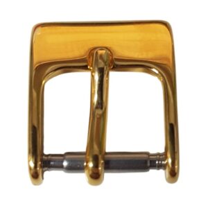 Fibbia acciaio color oro (laminata)
14mm