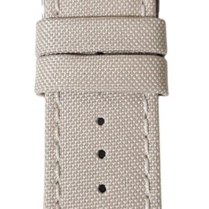 Cinturino in cordura canvas idrorepellente, fondo in lorica
24 mm beige chiaro