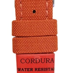 Cinturino in cordura canvas idrorepellente, fondo in lorica
24 mm Arancione