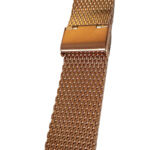 Cinturino acciaio maglia Milano pesante Rosè 20 mm