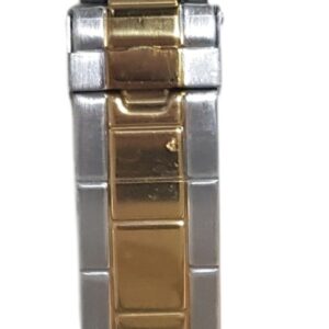 Cinturino in acciaio massiccio bicolore attaco curvo oyster 20 mm