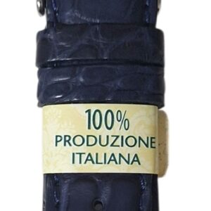 Cinturino in vero alligatore, opaco, termos.cucito
20 x 16 mm blu