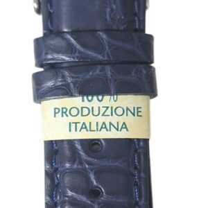 Cinturino in vero alligatore, opaco, termos.cucito
20 mm blu