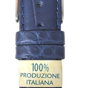 Cinturino in vero alligatore, opaco, termos.cucito
18 mm blu
