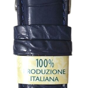 Cinturino in vero alligatore, opaco, termos.cucito
22 x 18 mm blu