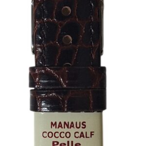 Cinturino in pelle coc&ograve; ribordato manaus cocco calf
18 mm testa di moro