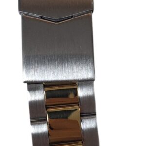 Cinturino acciaio bicolore modello oyster, chiusura con sicurezza
attacco dritto
20 mm