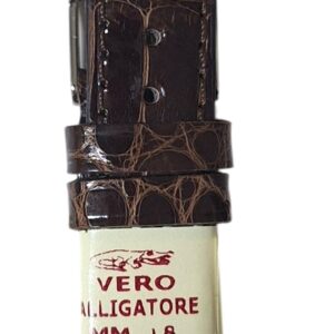 Cinturino in vero alligatore, lucido, termos.cucito
18 x 14 mm testa di moro