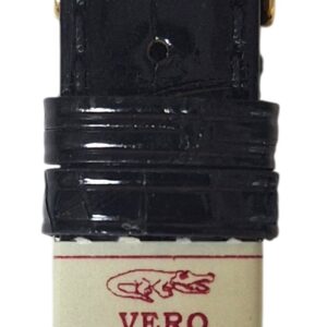 Cinturino in vero alligatore, lucido, termos.cucito
18 mm nero