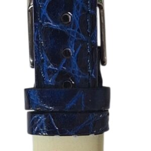 Cinturino in vero coccodrillo semi bombato
14 mm blu