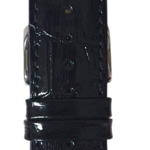 Cinturino tranciato imbottito stampato Amazzonia 26 mm nero