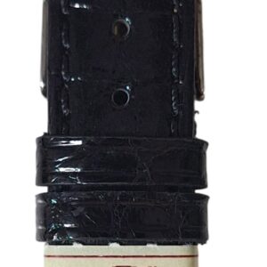 Cinturino in vero alligatore, lucido, termos.cucito
20 x 16 mm nero