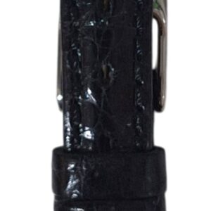 Cinturino in vero coccodrillo semi bombato
12 mm nero