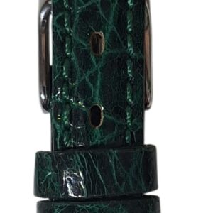Cinturino in vero coccodrillo semi bombato
12 mm verde