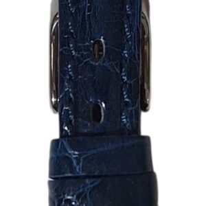 Cinturino in vero coccodrillo semi bombato
12 mm blu