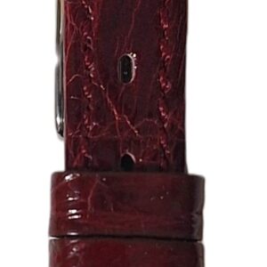 Cinturino in vero coccodrillo piatto
12 mm bordeaux