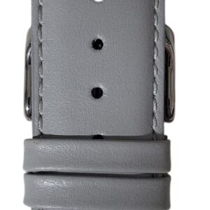 Cinturino in vitello ingrassato liscio 24 mm grigio chiaro Bornabari