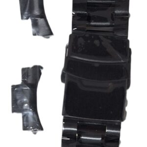cinturino in pvd, nero maglia modello Oyster, attacco dritto modificabile curvo
22 mm