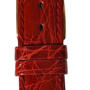 Cinturino in vero coccodrillo piatto
18 mm rosso