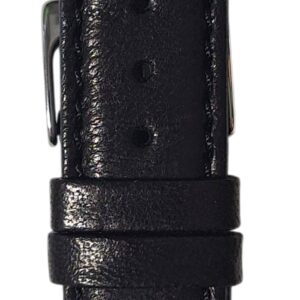 Cinturino in pelle tranciato, imbottito, punta quadra, Plutone, Bornabari
22 x 18 mm nero