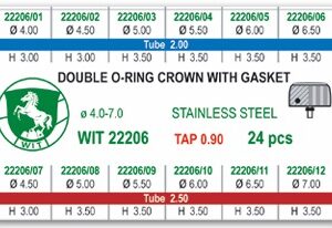 Corone impermeabili, acciaio inox, assortimento 24 pzz